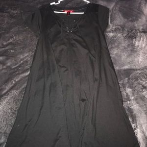 Black Flow-y t-shirt dress